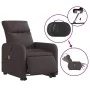 Sillón masaje eléctrico reclinable elevable tela marrón oscuro de , Sillones - Ref: Foro24-3206731, Precio: 355,30 €, Descuen...
