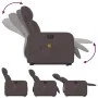 Sillón masaje eléctrico reclinable elevable tela marrón oscuro de , Sillones - Ref: Foro24-3206731, Precio: 355,30 €, Descuen...