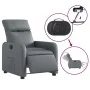 Sillón reclinable eléctrico de cuero sintético gris de , Sillones - Ref: Foro24-3206738, Precio: 239,76 €, Descuento: %