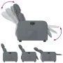 Sillón reclinable eléctrico de cuero sintético gris de , Sillones - Ref: Foro24-3206738, Precio: 239,76 €, Descuento: %
