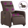 Sillón de masaje reclinable eléctrico cuero sintético marrón de , Sillones - Ref: Foro24-3206744, Precio: 240,94 €