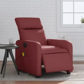 Red Artificial Leather Reclining Massage Chair by , Armchairs - Ref: Foro24-3206746, Price: 295,25 €, Discount: %