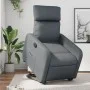 Sillón reclinable elevable cuero artificial gris de , Sillones - Ref: Foro24-3206752, Precio: 272,27 €, Descuento: %
