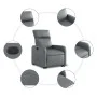 Sillón reclinable elevable cuero artificial gris de , Sillones - Ref: Foro24-3206752, Precio: 272,27 €, Descuento: %