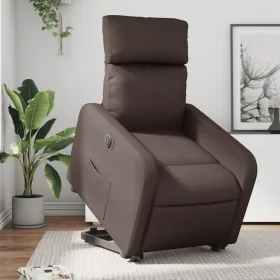 Brown Faux Leather Power Lift Recliner by , Armchairs - Ref: Foro24-3206765, Price: 323,97 €, Discount: %