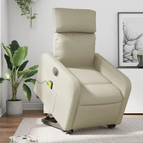 Elektrischer Hebe-Massagesessel aus cremefarbenem Kunstleder von , Sessel - Ref: Foro24-3206771, Preis: 339,66 €, Rabatt: %