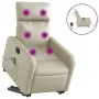 Sillón de masaje elevable eléctrico cuero sintético crema de , Sillones - Ref: Foro24-3206771, Precio: 339,66 €, Descuento: %