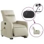 Sillón de masaje elevable eléctrico cuero sintético crema de , Sillones - Ref: Foro24-3206771, Precio: 339,66 €, Descuento: %