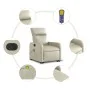 Sillón de masaje elevable eléctrico cuero sintético crema de , Sillones - Ref: Foro24-3206771, Precio: 339,66 €, Descuento: %