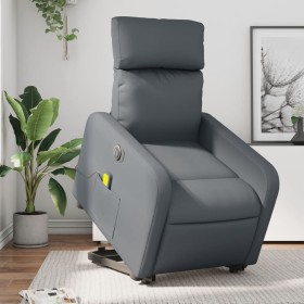 Sillón de masaje elevable eléctrico cuero sintético gris de , Sillones - Ref: Foro24-3206773, Precio: 330,98 €, Descuento: %