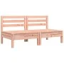 Garden sofas without armrests with cushions 2 units Douglas wood by , Modular outdoor sofas - Ref: Foro24-838163, Price: 174,...
