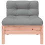 Garden sofas without armrests with cushions 2 units Douglas wood by , Modular outdoor sofas - Ref: Foro24-838163, Price: 176,...