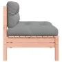 Garden sofas without armrests with cushions 2 units Douglas wood by , Modular outdoor sofas - Ref: Foro24-838163, Price: 174,...