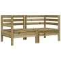Garden corner sofa with 2 cushions impregnated pine wood by , Modular outdoor sofas - Ref: Foro24-838156, Price: 209,83 €, Di...