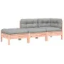 2-seater garden sofa with cushions and footrest by , Modular outdoor sofas - Ref: Foro24-838175, Price: 276,92 €, Discount: %