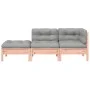2-seater garden sofa with cushions and footrest by , Modular outdoor sofas - Ref: Foro24-838175, Price: 276,92 €, Discount: %