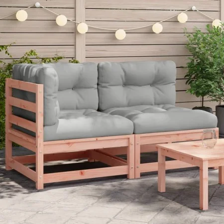 2-seater garden sofa with solid Douglas wood cushions by , Modular outdoor sofas - Ref: Foro24-838123, Price: 158,55 €, Disco...