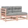 2-seater garden sofa with solid Douglas wood cushions by , Modular outdoor sofas - Ref: Foro24-838123, Price: 158,55 €, Disco...