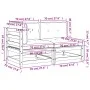 2-seater garden sofa with solid Douglas wood cushions by , Modular outdoor sofas - Ref: Foro24-838123, Price: 158,55 €, Disco...