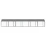 Jaula de perros techo y puertas acero galvanizado gris 12x2x2 m de , Casetas y cercados para perros - Ref: Foro24-3209567, Pr...