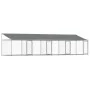 Dach und Türen des Hundekäfigs aus grau verzinktem Stahl, 8 x 2 x 2 m von , Hundehütten und Zäune - Ref: Foro24-3209565, Prei...