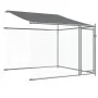 Dach und Türen des Hundekäfigs aus grau verzinktem Stahl, 8 x 2 x 2 m von , Hundehütten und Zäune - Ref: Foro24-3209565, Prei...