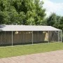 Dach und Tür des Hundekäfigs aus grau verzinktem Stahl, 10 x 2 x 2 m von , Hundehütten und Zäune - Ref: Foro24-3209571, Preis...