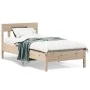 Estructura de cama con cabecero madera maciza pino 75x190 cm de , Camas y somieres - Ref: Foro24-842678, Precio: 71,81 €, Des...