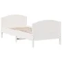 White pine wood bed frame with headboard 100x200cm by , Beds and slatted bases - Ref: Foro24-842563, Price: 116,24 €, Discoun...