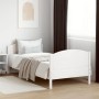 Bettgestell aus weißem Kiefernholz mit Kopfteil 100 x 200 cm von , Betten und Lattenroste - Ref: Foro24-842563, Preis: 117,35...