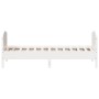 White pine wood bed frame with headboard 100x200cm by , Beds and slatted bases - Ref: Foro24-842563, Price: 117,35 €, Discoun...