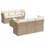 7-piece garden sofa set and beige synthetic rattan cushions by , Garden sets - Ref: Foro24-3249097, Price: 481,68 €, Discount: %