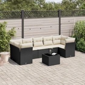 8-teiliges Gartensofa-Set und schwarze synthetische Rattankissen von , Gartensets - Ref: Foro24-3249125, Preis: 487,50 €, Rab...