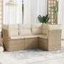 Garden sofa set with cushions 4 pieces beige synthetic rattan by , Garden sets - Ref: Foro24-3249417, Price: 301,47 €, Discou...