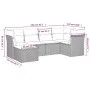 Garden sofa set with cushions 6 pieces beige synthetic rattan by , Garden sets - Ref: Foro24-3249787, Price: 404,72 €, Discou...