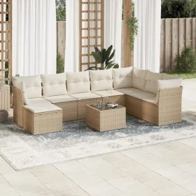 9-piece garden sofa set with beige synthetic rattan cushions by , Garden sets - Ref: Foro24-3249897, Price: 599,52 €, Discoun...
