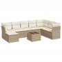 9-piece garden sofa set with beige synthetic rattan cushions by , Garden sets - Ref: Foro24-3249897, Price: 599,52 €, Discoun...