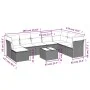9-teiliges Gartensofa-Set mit beigen synthetischen Rattankissen von , Gartensets - Ref: Foro24-3249897, Preis: 599,52 €, Raba...