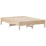 Solid pine wood bed frame 120x190 cm by , Beds and slatted bases - Ref: Foro24-842722, Price: 86,24 €, Discount: %