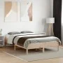 Solid pine wood bed frame 120x190 cm by , Beds and slatted bases - Ref: Foro24-842722, Price: 85,26 €, Discount: %