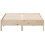 Solid pine wood bed frame 120x190 cm by , Beds and slatted bases - Ref: Foro24-842722, Price: 86,24 €, Discount: %