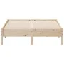 Solid pine wood bed frame 120x190 cm by , Beds and slatted bases - Ref: Foro24-842722, Price: 85,26 €, Discount: %