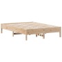 Solid pine wood bed frame 120x190 cm by , Beds and slatted bases - Ref: Foro24-842722, Price: 86,24 €, Discount: %