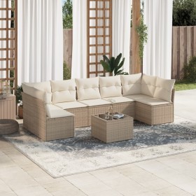 Garden sofa set with beige cushions 8 pcs PE rattan by , Garden sets - Ref: Foro24-3249277, Price: 547,89 €, Discount: %