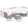 Gartensofa-Set mit beigen Kissen 8 Stück PE-Rattan von , Gartensets - Ref: Foro24-3249277, Preis: 547,89 €, Rabatt: %
