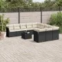 Gartensofa-Set 12-teilig mit schwarzen synthetischen Rattankissen von , Gartensets - Ref: Foro24-3250255, Preis: 734,80 €, Ra...