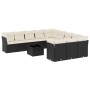 Gartensofa-Set 12-teilig mit schwarzen synthetischen Rattankissen von , Gartensets - Ref: Foro24-3250255, Preis: 746,61 €, Ra...