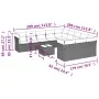 Gartensofa-Set 12-teilig mit schwarzen synthetischen Rattankissen von , Gartensets - Ref: Foro24-3250255, Preis: 734,80 €, Ra...