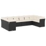 Gartensofa-Set 10-teilig mit schwarzen synthetischen Rattankissen von , Gartensets - Ref: Foro24-3250035, Preis: 592,08 €, Ra...