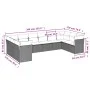 Garden sofa set 10 pieces with black synthetic rattan cushions by , Garden sets - Ref: Foro24-3250035, Price: 585,37 €, Disco...